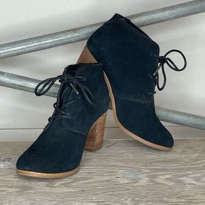 TOMS Lunata Suede Lace Up Bootie